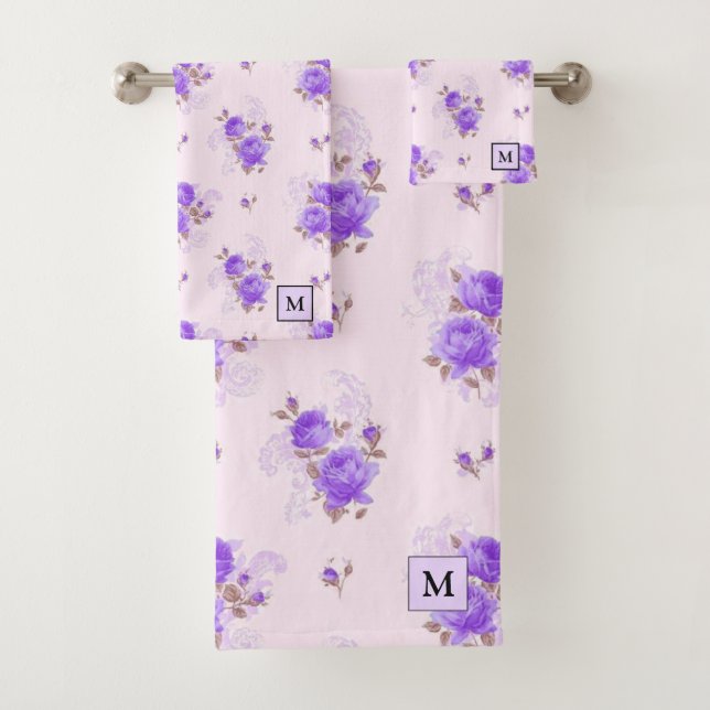 Rose floral moderne violet (En situation)