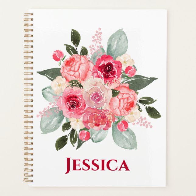 Rose Floral Muster Plane Planer (Vorderseite)