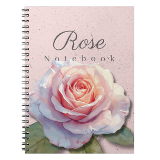 Rose Floral Notebook Name | Pink Journal
