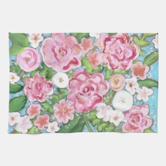 Rose Floral Spring Blooms Serviette de cuisine