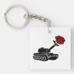 Rose floral Tank anti-pacifisme de guerre