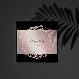 Rose Floral Wreath Eleganter Event-Planer Quadratische Visitenkarte