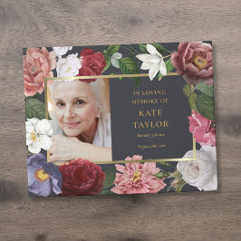 Rose florieren auf Beerdigung des Gedächtnisses zu Gästebuch