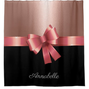 Rose Foil and Bow Duschvorhang