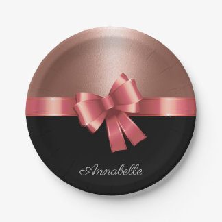 Rose Foil and Bow Pappteller