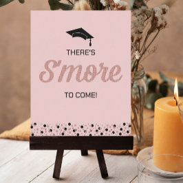 Rose Foil Script S'more Confetti Pink Grad Sign Poster
