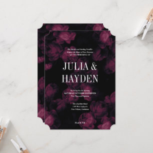 Rose foncé Garden Invitations de mariage