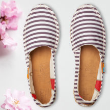 Rose foncé rayures blanches mode chic cool slip on