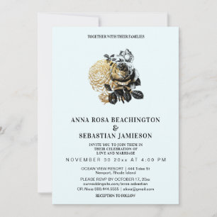 *~* Rose FOTO Floral AR8 Hochzeit RSVP Einladung