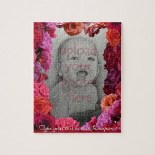 Rose Frame Puzzle Personalized Photo Puzzle