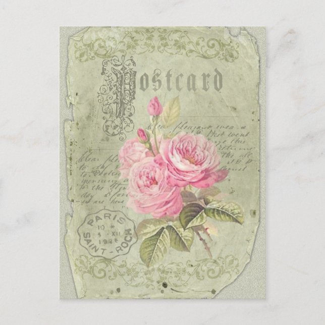 Rose français - Carte postale (Devant)