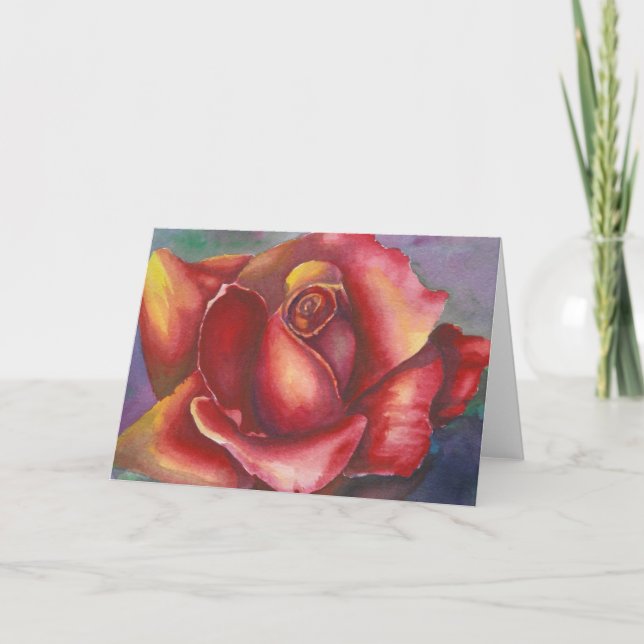 Rose (freier Raum nach innen) Karte (Vorderseite)