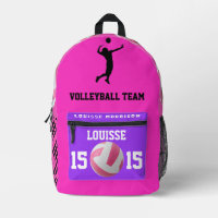 Rose fuchsia volleyball sac à dos filles joueur