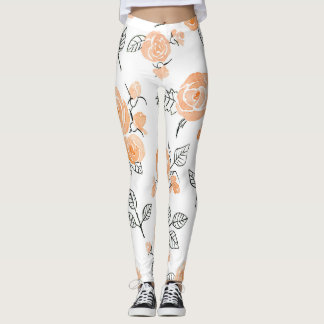 Rose für Aquarellbilder: Schwarz Leggings