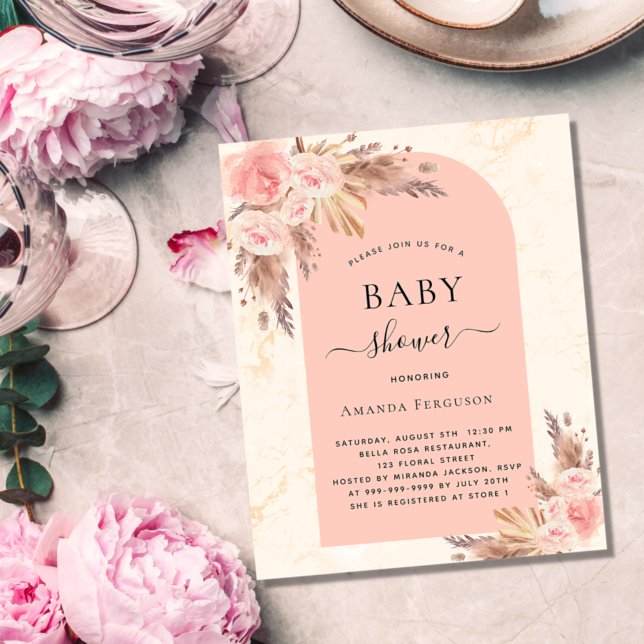 Rose für Baby-Duschpampen Flyer (Von Creator hochgeladen)