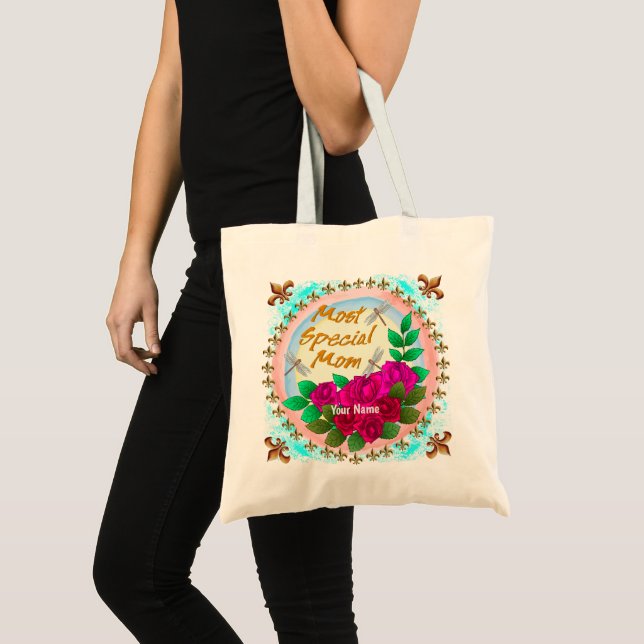 Rose für besondere Mamas Tragetasche (Vorderseite (Produkt))