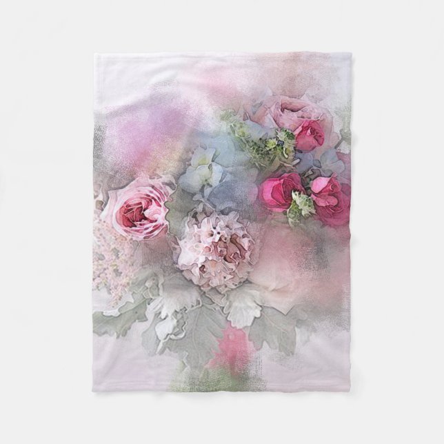 Rose für Blumenmuster Blume Moderne Vorlage Fleecedecke (Vorderseite)