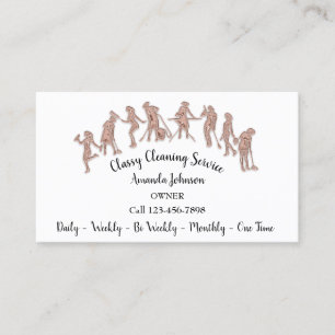 Rose für Classreinigungsdienste Logo "Maid White Visitenkarte