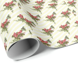 Rose für das Wrapping von Gelbstreifen Geschenkpapier
