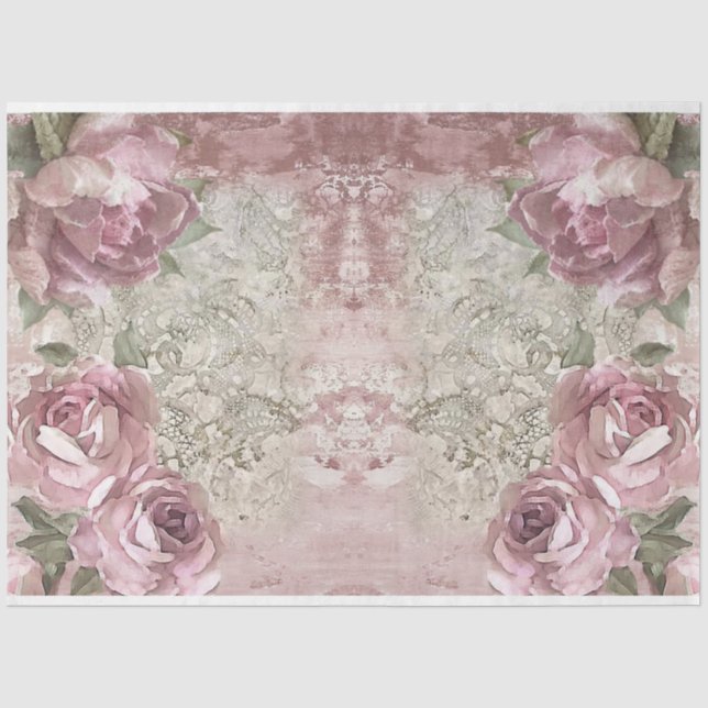 Rose für Design der Decoupage-Serie 19 Seidenpapier (Vorderseite)