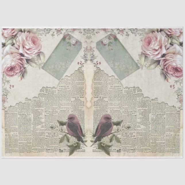 Rose für Design der Decoupage-Serie 23 Seidenpapier (Vorderseite)