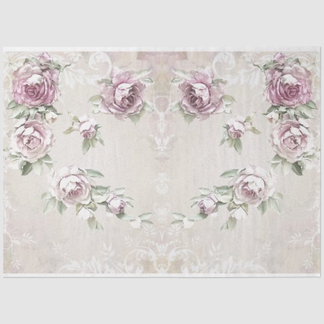 Rose für Design der Decoupage-Serie 24 Seidenpapier (Vorderseite)