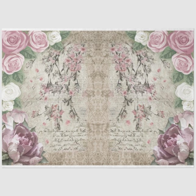 Rose für Design der Decoupage-Serie 26 Seidenpapier (Vorderseite)