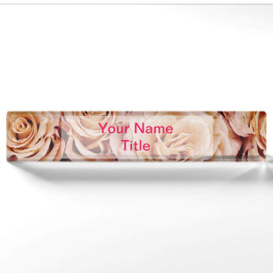 Rose für die von Schreibtisch-Schreibtisch-Blume Namensplakette