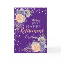 Rose für florale Happy Retirement Peony Lila