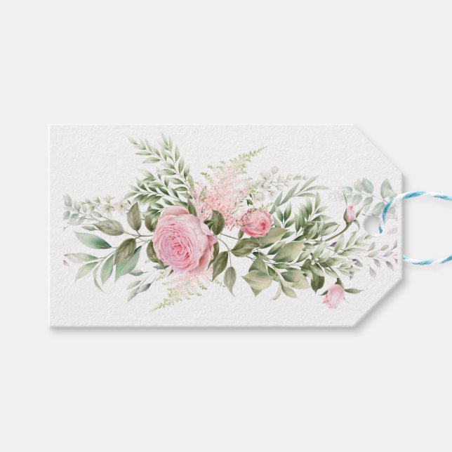 Rose für Geschenktipps Geschenkanhänger (Vorderseite (Horizontal))