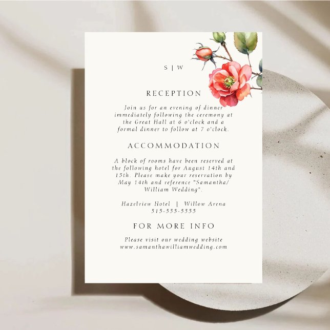 Rose für Hochzeiten Begleitkarte (Von Creator hochgeladen)