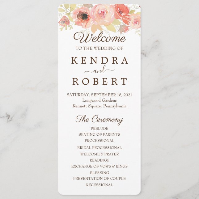 Rose für Hochzeiten von Korallen und Gold Programm (Vorderseite)