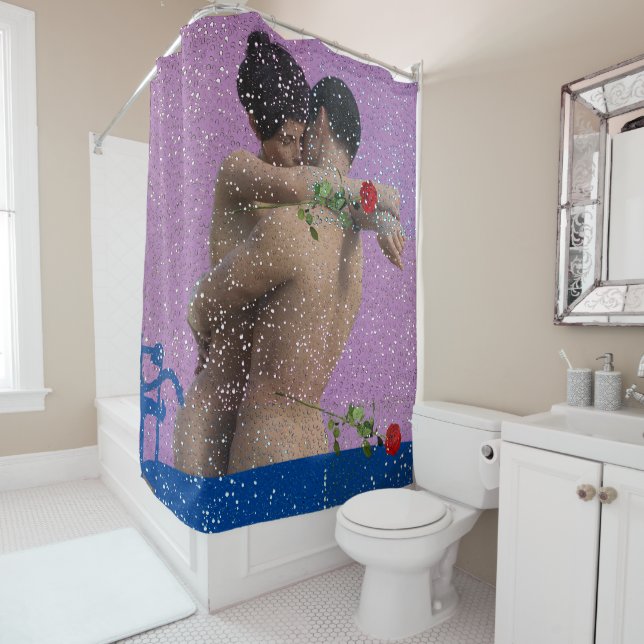 Rose für Ihr Dorm - Hochzeitsgeschenk Idee Duschvorhang (Beispiel)