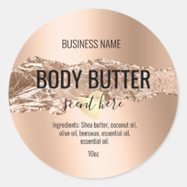 Rose für Karosseriebutter Runder Aufkleber
