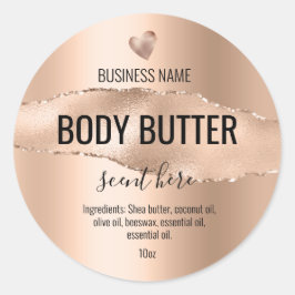 Rose für Karosseriebutter Runder Aufkleber