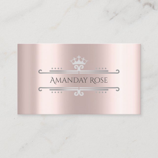 Rose für königliche Markenbezeichnung Silver Gray  Visitenkarte (Vorderseite)