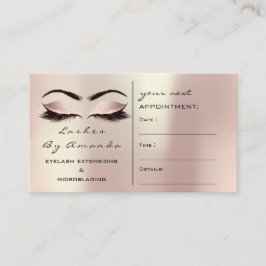 Rose für KünstlerIn-Karte Pink Lashes Terminkarte