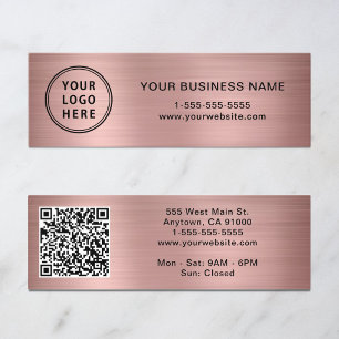 Rose für moderne Logos QR Code Mini Visitenkarte