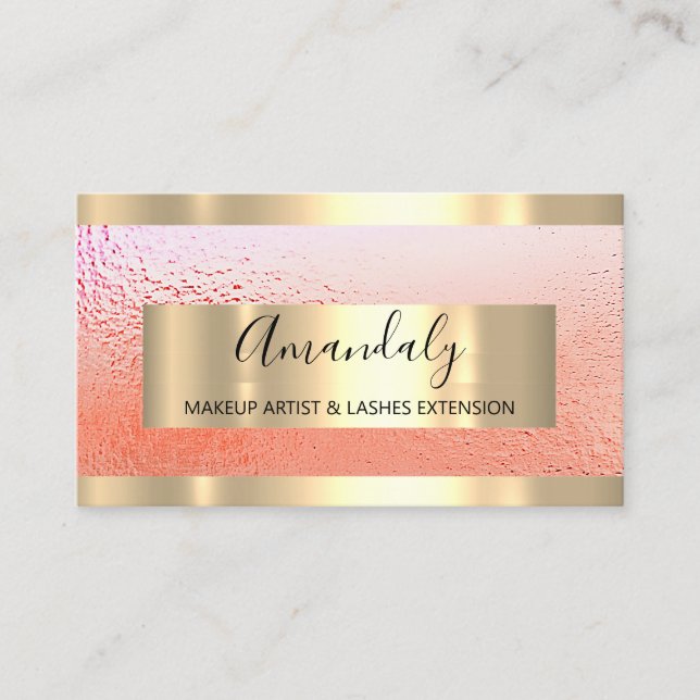 Rose für Rahmenveranstaltungsplaner Gold Visitenkarte (Vorderseite)
