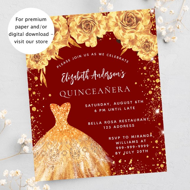 Rose für Rotgoldkleider aus Quinceanera Flyer (Von Creator hochgeladen)