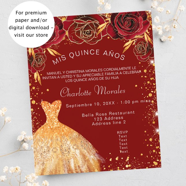 Rose für Rotgoldkleidung aus Quinceanera Flyer (Von Creator hochgeladen)