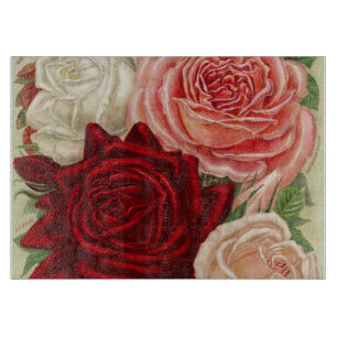 Rose für Vintage Gartenarbeit Schneidebrett