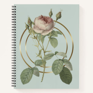 Rose für Wasserfarben Notizbuch