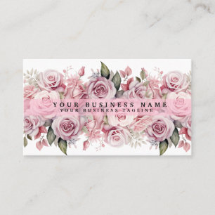 Rose für Wasserfarben, Rosa und Rosa Visitenkarten Visitenkarte