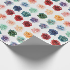 Rose für Wasserfarben - Zeitlose Eleganz Geschenkpapier