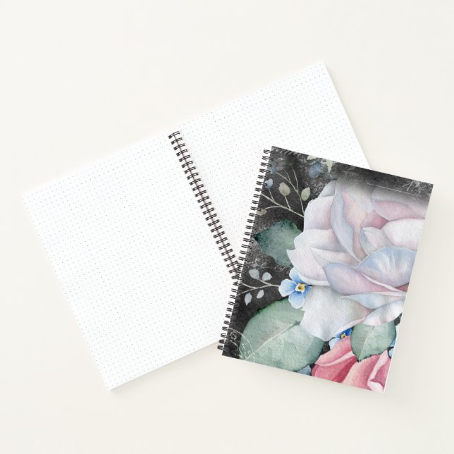 Rose für Wasserfarbenkarton - Bullet-Journal Notizbuch (Innenseite)