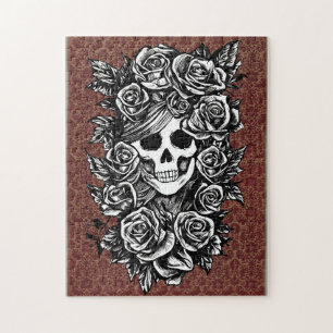 Rose für weibliche Schädel erhalten Original Tinte