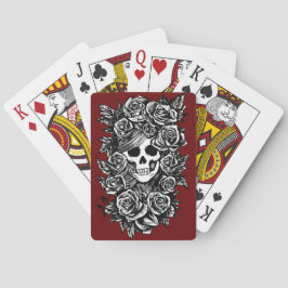 Rose für weibliche Schädel erhalten Original Tinte Spielkarten