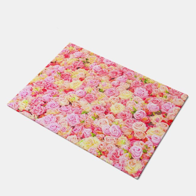 Rose Fußmatte (Schrägansicht)