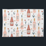 Rose ganztägig Weinliebhaber Muster Geschirrtuch<br><div class="desc">Karo dieses phantastische Handtuch mit einer lustigen Illustration über Wein. Passen Sie Ihren Text an. Macht ein großartiges Geschenk für die Hauswärmung! Karo in meinem Shop für weitere Designs und Farben!</div>